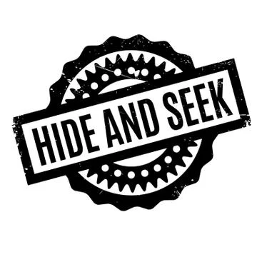 Hide And Seek rubber stamp Stock Illustration