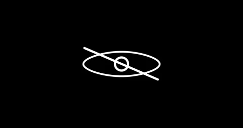 Hide Eye Symbol, Sensitive Content Icon animation, No Eye Icon, Hidden Invisible Stock Footage 327148054