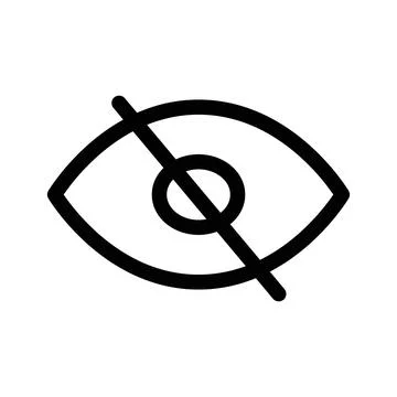 Hide icon design in filled and outlined style Stock Illustration