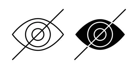 Hide icon symbol. Flat Vector illustration Stock Illustration