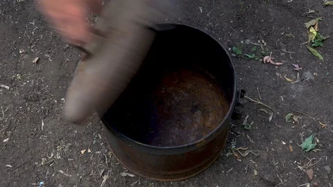 Hide the money in a cache Stock Footage 75914086