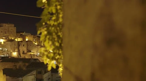 Hide night view of mediterranean town Stock-Footage 63419674