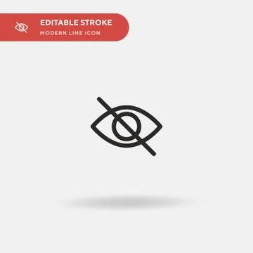 Hide Simple vector icon. Illustration symbol design template for web mobile U Stock Illustration