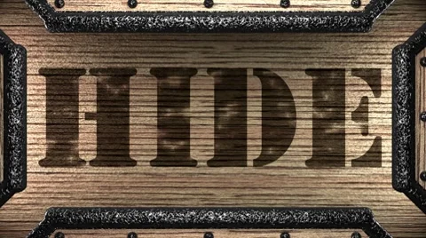 Hide on wooden stamp Stock Footage 8652267