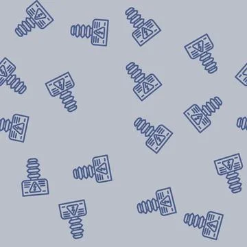 Hidh electricity line vector seamless pattern 스톡 일러스트
