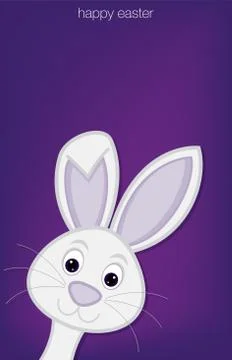 Hiding Easter Bunny card in vector format. 库存插图