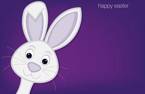 Hiding Easter Bunny card in vector format. Stockillustratie