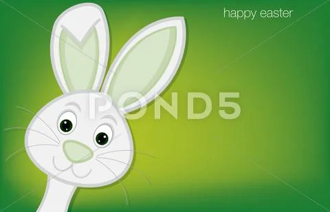 Hiding Easter Bunny card in vector format. イラスト素材