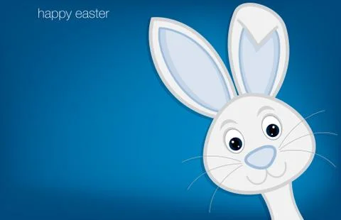 Hiding Easter Bunny card in vector format. 库存插图