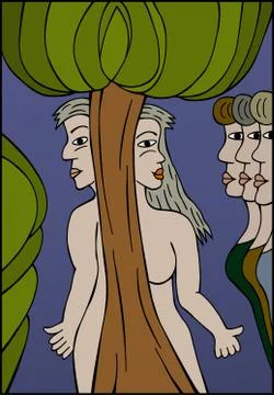 Hiding Stock Illustration