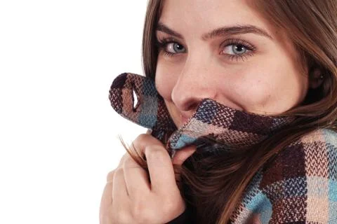 Hiding in jacket Stock Photos