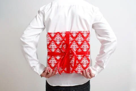 Hiding a present Stock Photos