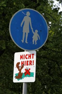 Hier bitte nicht Stock Photos