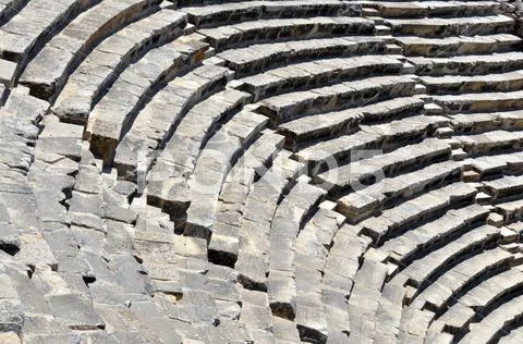 Hierapolis amphitheater detail Stock Photos