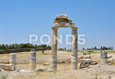 Hierapolis gymnasium Stock Photos
