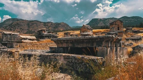 HIERAPOLIS NECROPOL TIMELAPSE Stock Footage 136334871
