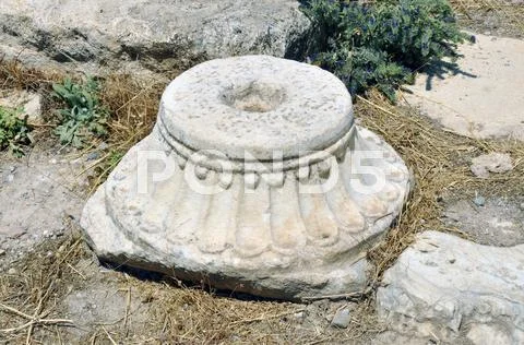 Hierapolis pedestal Stock Photos