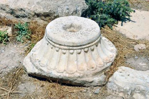 Hierapolis pedestal Stock Photos