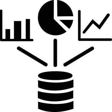 Hierarchical data structure analysis report icon Stock Illustration