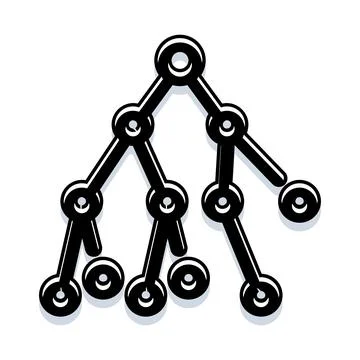 Hierarchical data structure concept organizing information 스톡 일러스트