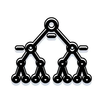 Hierarchical data structure concept on a white background Illustrazione stock