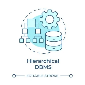 Hierarchical dbms soft blue concept icon イラスト素材
