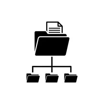 Hierarchical File Folder Structure Icon イラスト素材