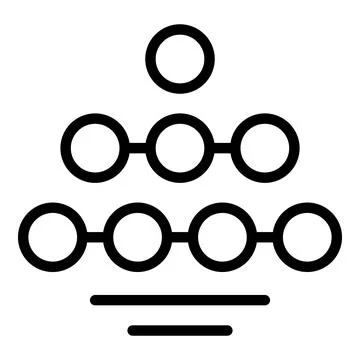 Hierarchical network structure connecting circles symbolizing hierarchy and.. Stock Illustration