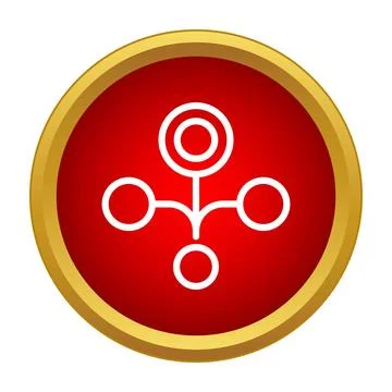 Hierarchical network system connecting multiple nodes structure Illustrazione stock