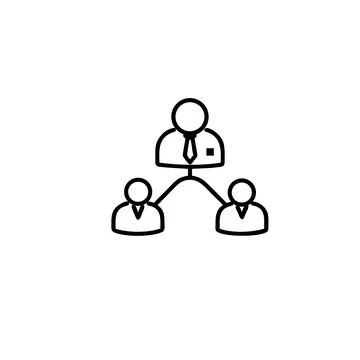 Hierarchical organization chart icon Stock Illustration