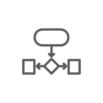 Hierarchical structure, auxiliary chart line icon. Isolated on white background イラスト素材