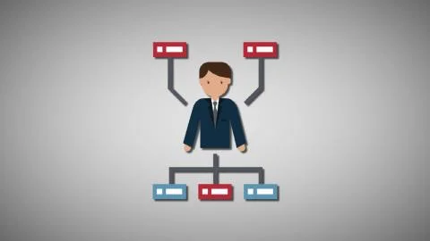 Hierarchical structure color fading effect mp4 video Stock Illustration