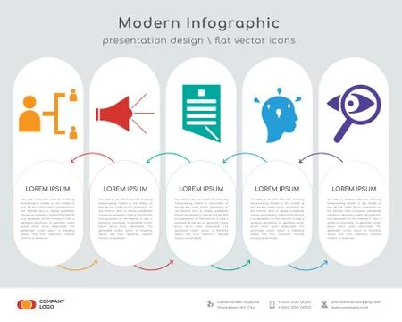 Hierarchical structure infographics design Stock Illustration