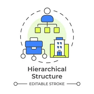 Hierarchical structure multi color concept icon Stock Illustration