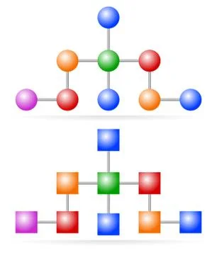 Hierarchical structures, topography, pyramid, triangle diagram, flowchart. Or Stock Illustration