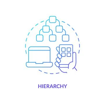 Hierarchy blue gradient concept icon 스톡 일러스트