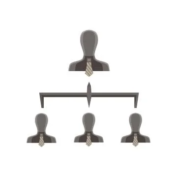 Hierarchy chart vector organization level structure pyramid business team com イラスト素材