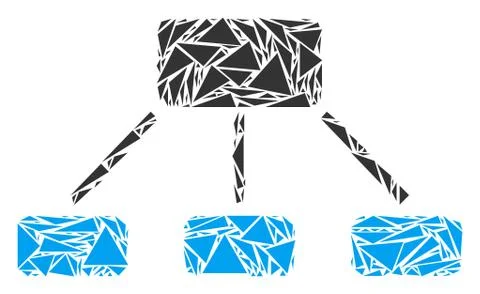 Hierarchy Collage of Triangles Ilustración de archivo