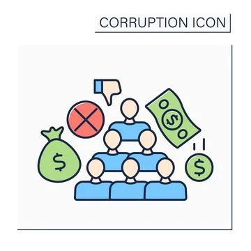 Hierarchy color icon Stock Illustration