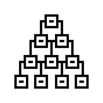 Hierarchy diagram line icon vector illustration イラスト素材