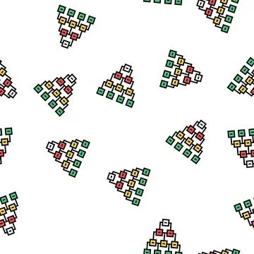 Hierarchy diagram vector seamless pattern Illustrazione stock