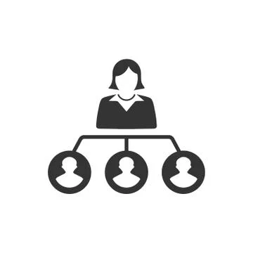 Hierarchy, Employee Structure Icon Stock Illustration