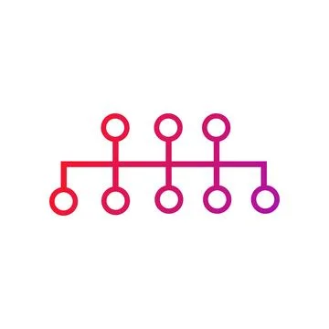 Hierarchy Gradient Icon Vector Illustration Stock Illustration