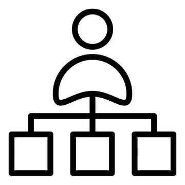 Hierarchy line icon vector illustration isolated on white background Stock Illustration