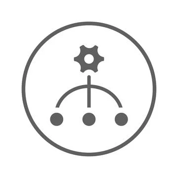 Hierarchy, management, settings icon design Stock Illustration