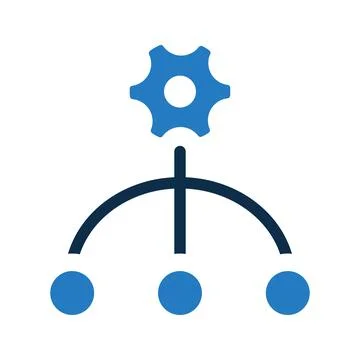 Hierarchy, management, settings icon. Stock Illustration