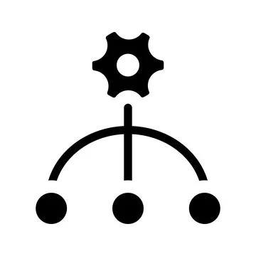 Hierarchy, management, settings vector icon. Stock Illustration