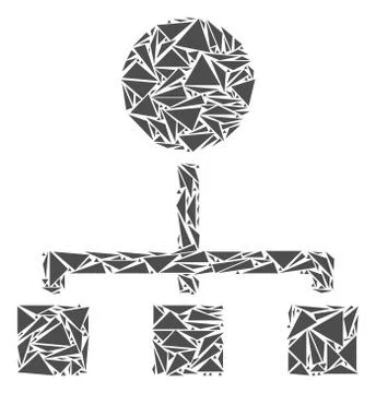 Hierarchy Mosaic of Triangles Illustrazione stock