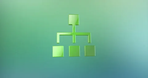 Hierarchy Network Color 3d Icon Stock Footage 67845125