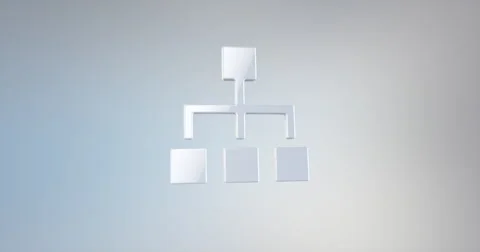 Hierarchy Network White 3d Icon Stock Footage 67845782